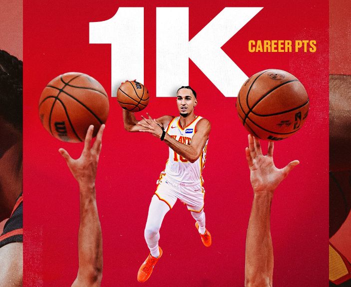 Chúc mừng! Risa Shay trở thành cầu thủ trẻ thứ tư trong lịch sử Hawks ghi được 1.000 điểm.