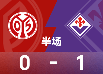 Hiệp 1 UEFA: Som ghi bàn, Mainz 0-1 Fiorentina